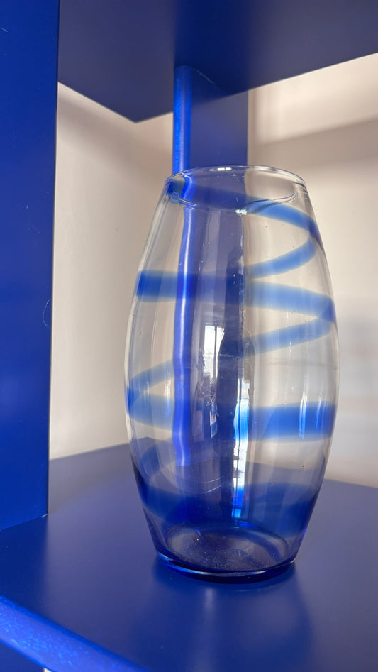 BLUE SWIRL VASE