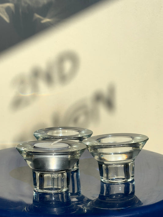 FLARED FLIP CANDLE HOLDERS - set of 2