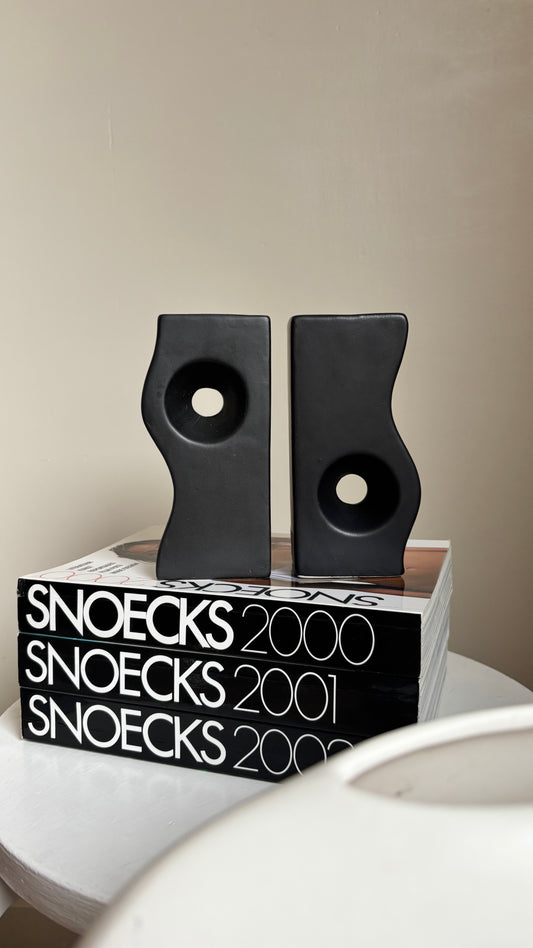 SCULPTURAL CANDLE HOLDERS - set of 2