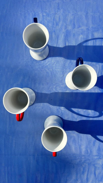 PEDESTAL MUGS BLUE – Set of 2