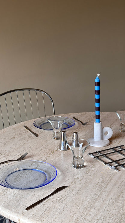 BLUE GLASS PLATES - set of 4