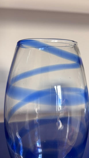 BLUE SWIRL VASE