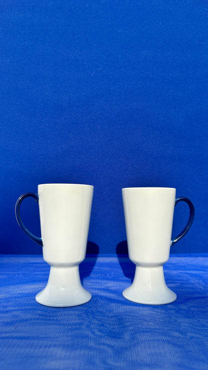 PEDESTAL MUGS BLUE – Set of 2