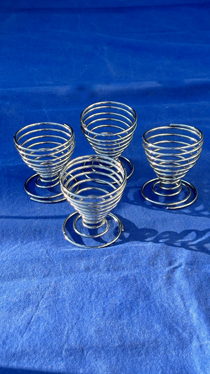 BOUNCY WIRE EGG CUPS CHROME /piece