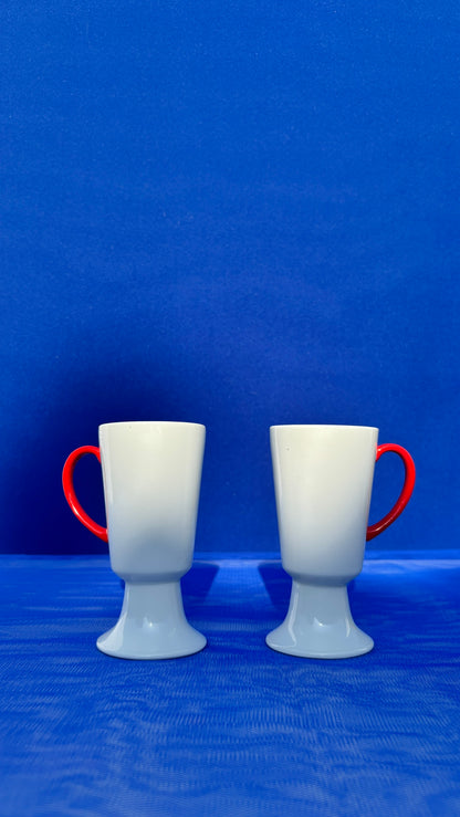 PEDESTAL MUGS RED – Set of 2